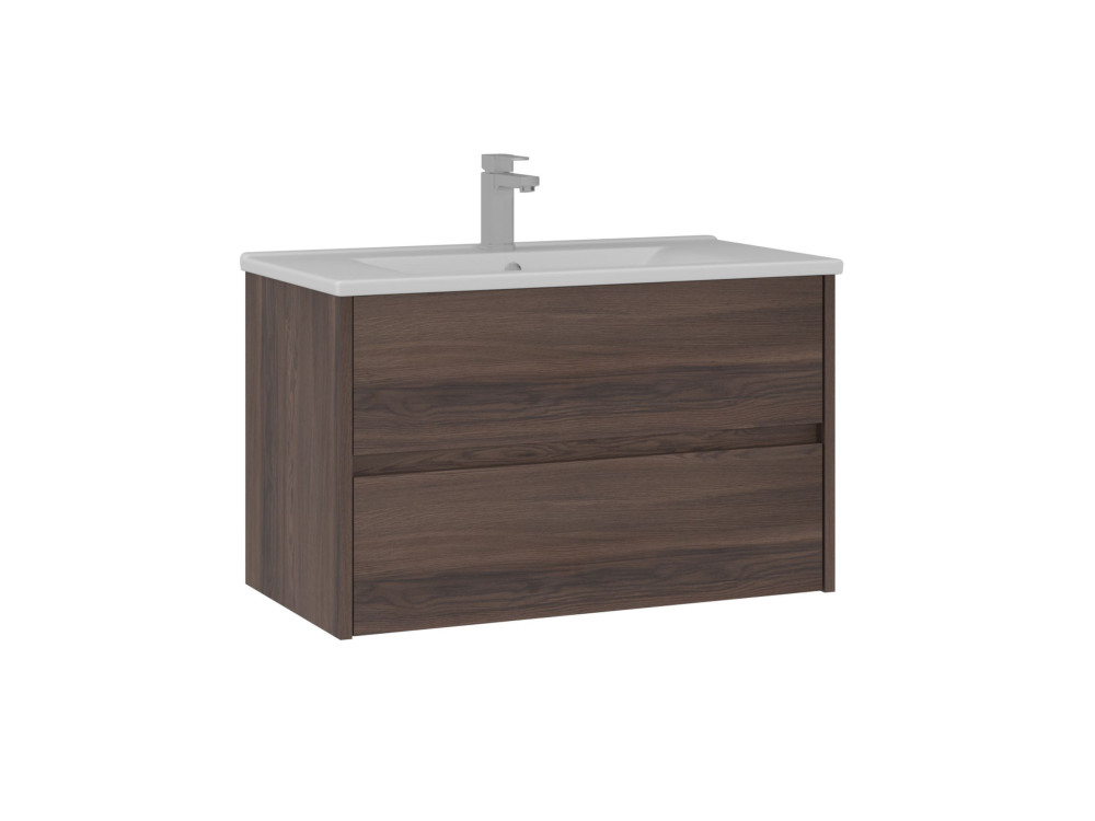 Mobile lavabo "Side 85 v2" - 85 x 45 x 52 cm - Noce scuro