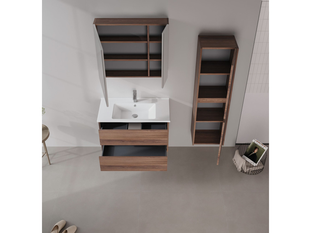 Mobile lavabo "Side 85 v2" - 85 x 45 x 52 cm - Noce scuro