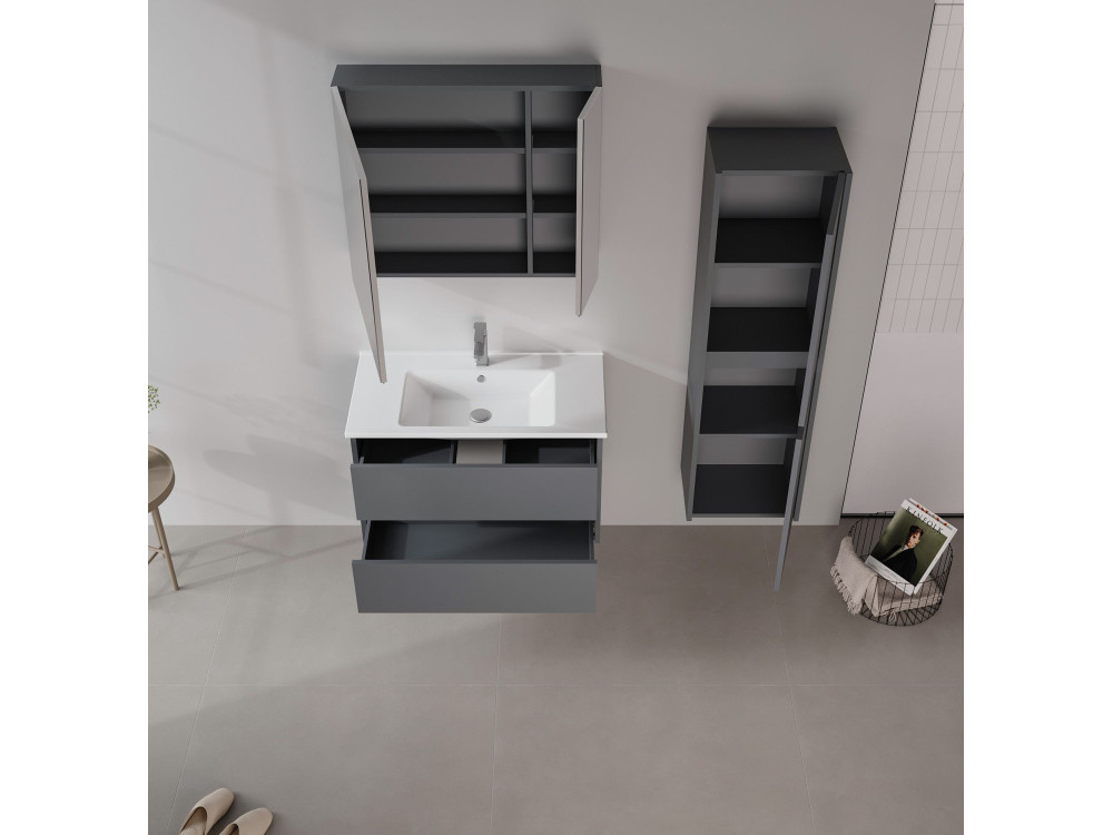 Mobile lavabo "Side 85 v2" - 85 x 45 x 52 cm - Antracite opaco