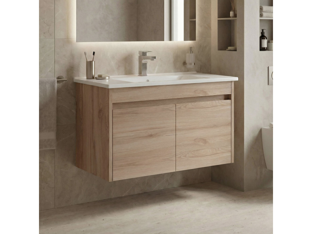 Mobile lavabo "Side 85 v2" - 85 x 45 x 52 cm - Rovere