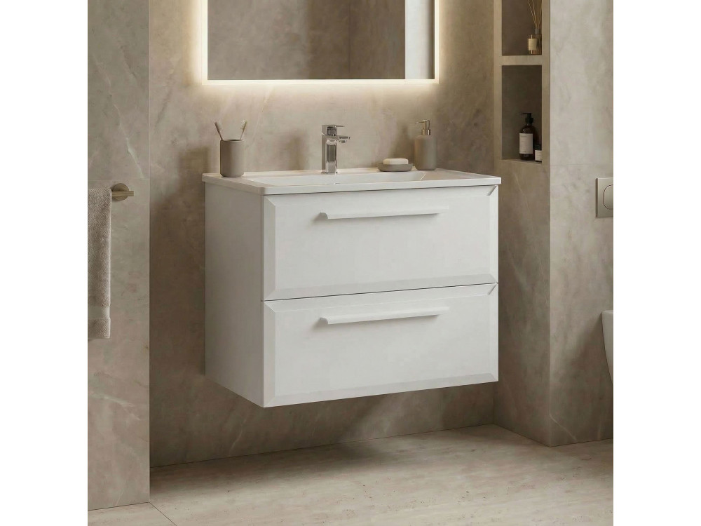 Mobile lavabo "Nuvola 65 v2" - 65 x 50 x 62 cm - Bianco