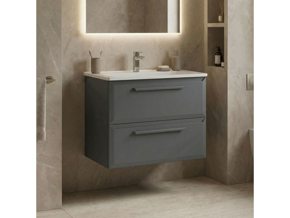 Mobile lavabo "Nuvola 65 v2" - 65 x 50 x 62 cm - Grigio
