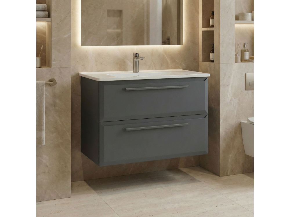 Mobile lavabo "Nuvola 80 v2" - 80 x 50 x 62 cm - Antracite