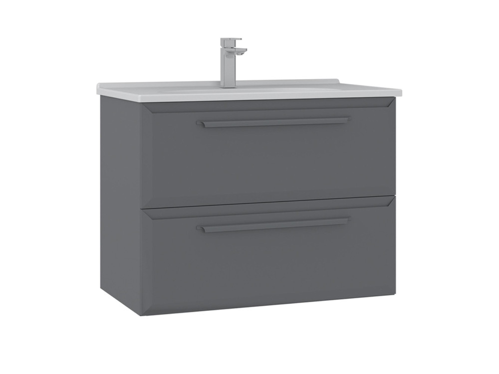 Mobile lavabo "Nuvola 80 v2" - 80 x 50 x 62 cm - Grigio
