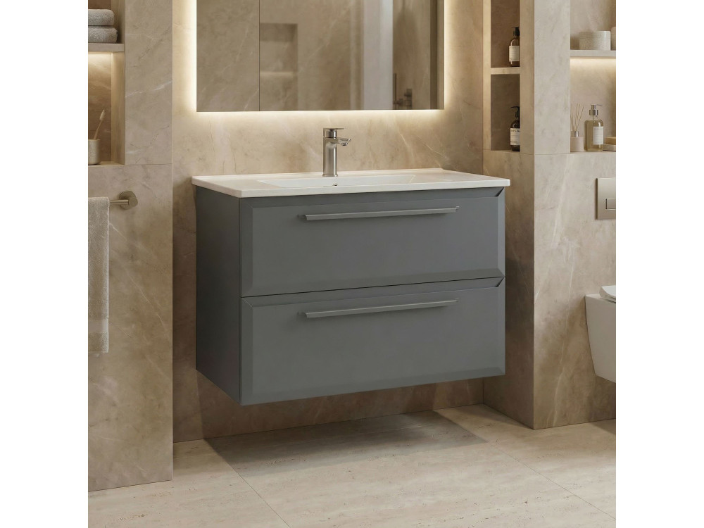 Mobile lavabo "Nuvola 80 v2" - 80 x 50 x 62 cm - Grigio