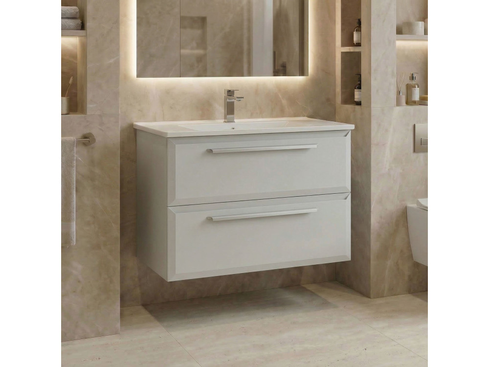 Mobile lavabo "Nuvola 80 v2" - 80 x 50 x 62 cm - Cashmere
