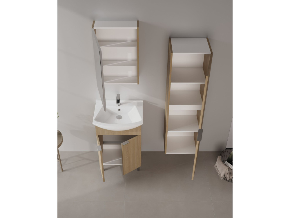 Mobile lavabo "Purus 55" - 55 x 50 x 83 cm - Rovere Sonomo