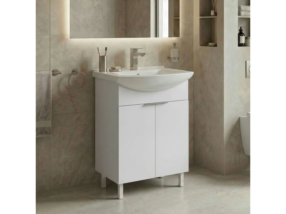 Mobile lavabo "Purus 55" - 55 x 50 x 83 cm - Bianco