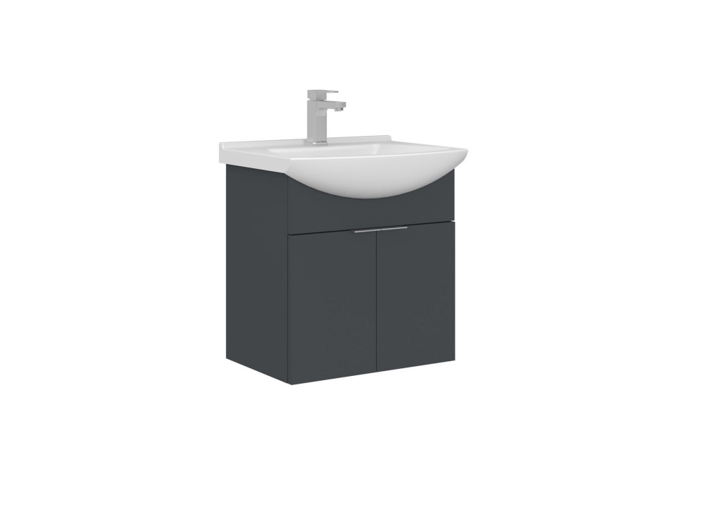 Mobile lavabo "Purus 55" - 55 x 50 x 58 cm - Antracite opaco