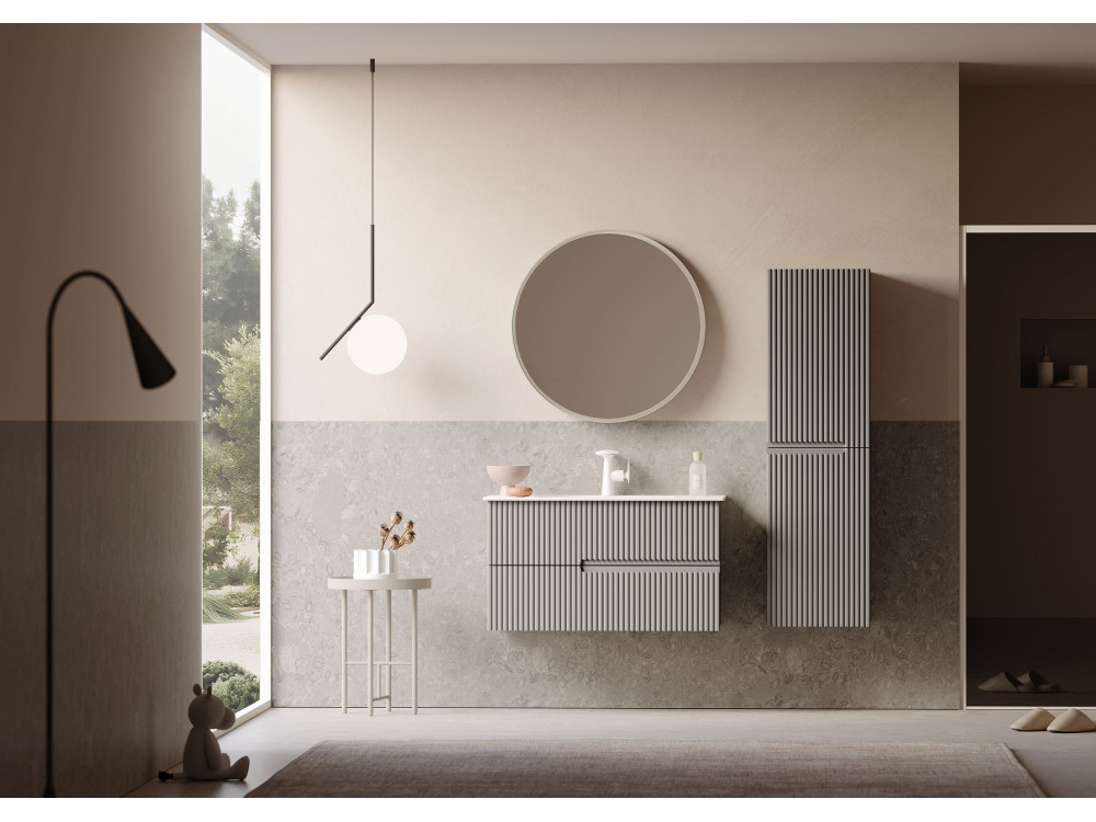 Mobile lavabo "Moonlight 90 v2" - 91 x 51 x 51 cm - Matte Mink