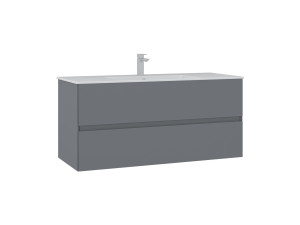 Mobile lavabo "Nest 121 v2" - 121 x 51 x 55 cm - Grigio opaco