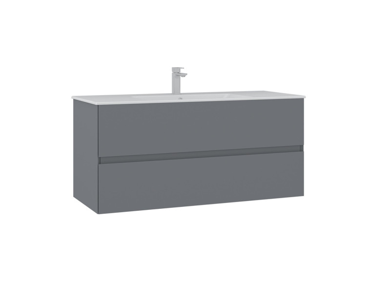 Mobile lavabo "Nest 121 v2" - 121 x 51 x 55 cm - Grigio opaco