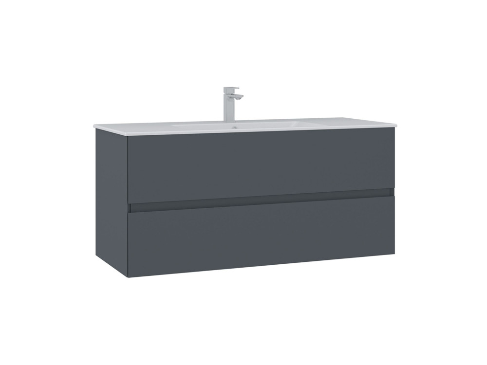 Mobile lavabo "Nest 121 v2" - 121 x 51 x 55 cm - Antracite opaco