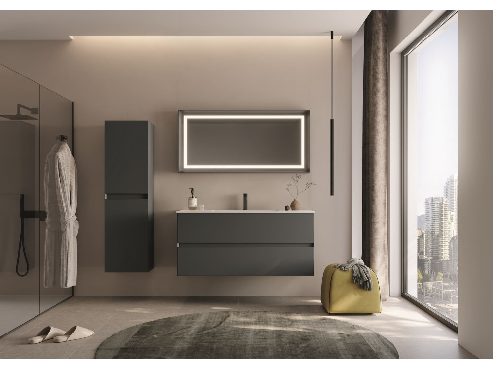 Mobile lavabo "Nest 121 v2" - 121 x 51 x 55 cm - Antracite opaco