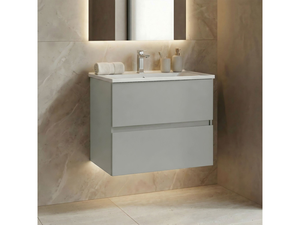 Mobile lavabo "Nest 71 v2" - 71 x 51 x 55 cm - Cashmere opaco