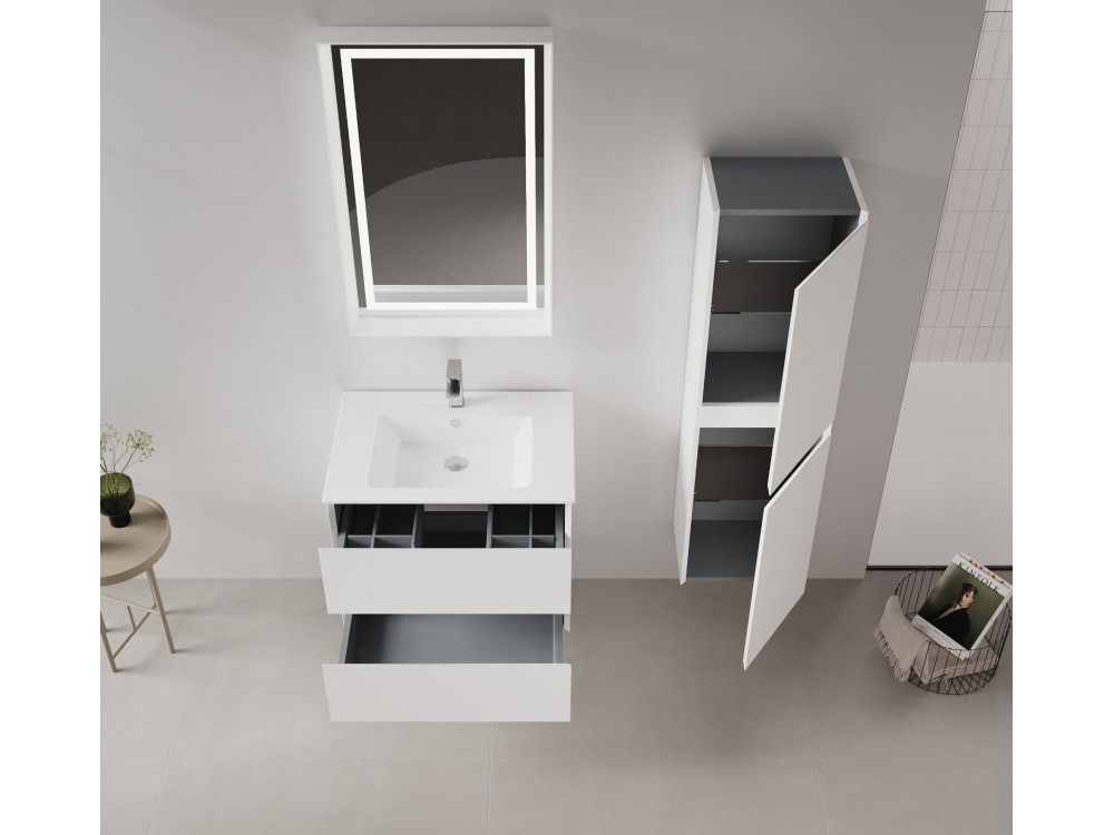 Mobile lavabo "Nest 71 v2" - 71 x 51 x 55 cm - Bianco opaco