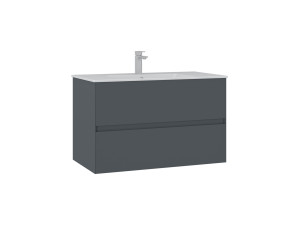 Mobile lavabo "Nest 91 v2" - 91 x 51 x 55 cm - Antracite opaco