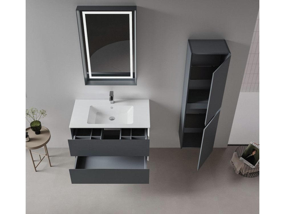 Mobile lavabo "Nest 91 v2" - 91 x 51 x 55 cm - Antracite opaco