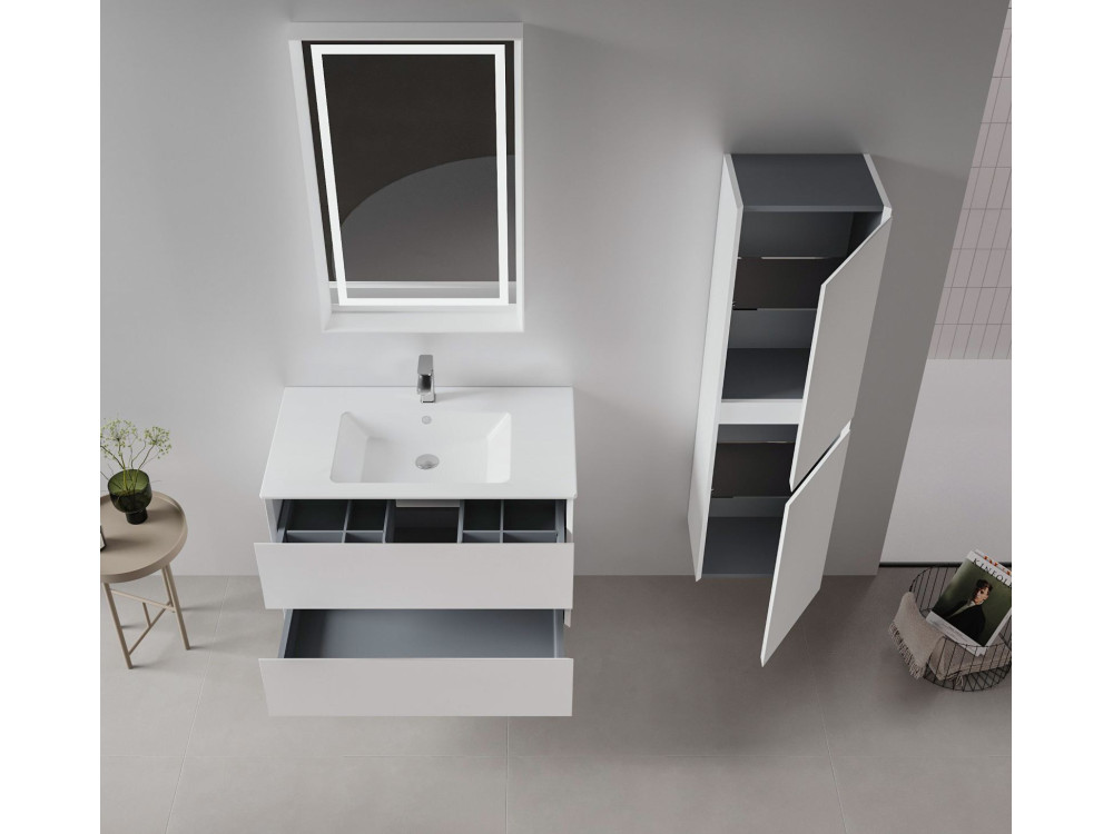 Mobile lavabo "Nest 91 v2" - 91 x 51 x 55 cm - Bianco opaco