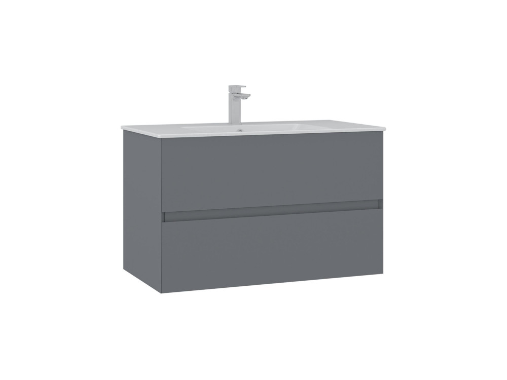 Mobile lavabo "Nest 91 v2" - 91 x 51 x 55 cm - Grigio opaco
