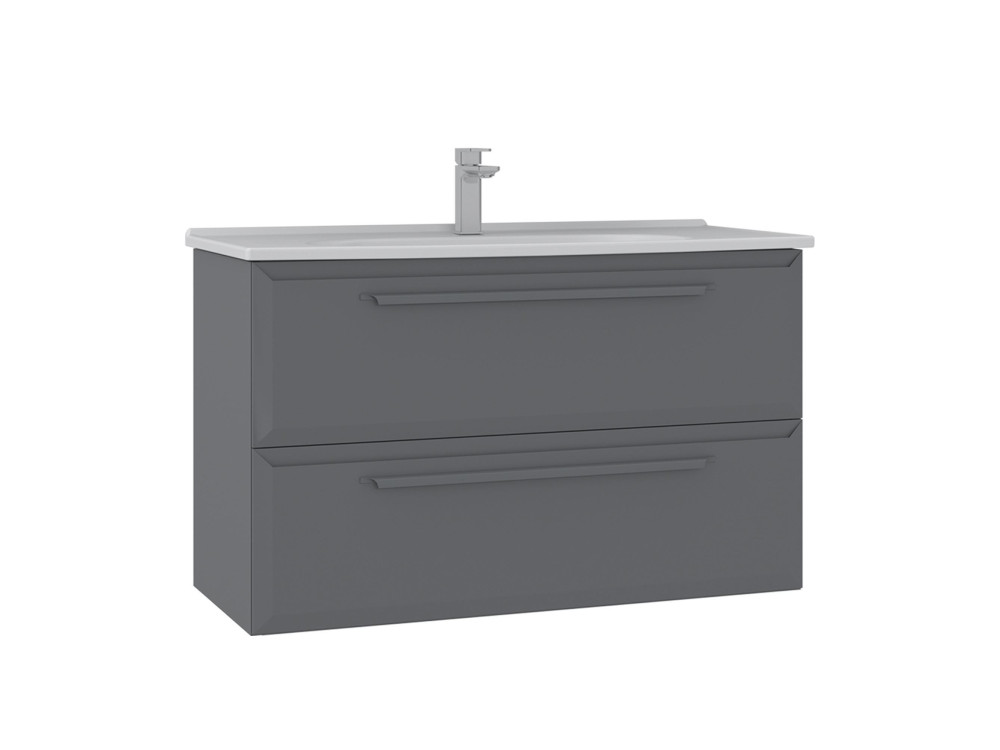 Mobile lavabo "Nuvola 100 v2" - 100 x 50 x 62 cm - Grigio