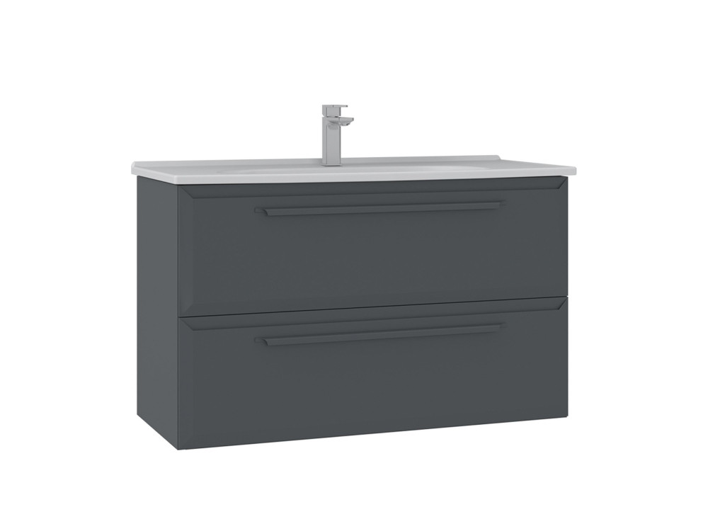 Mobile lavabo "Nuvola 100 v2" - 100 x 50 x 62 cm - Antracite