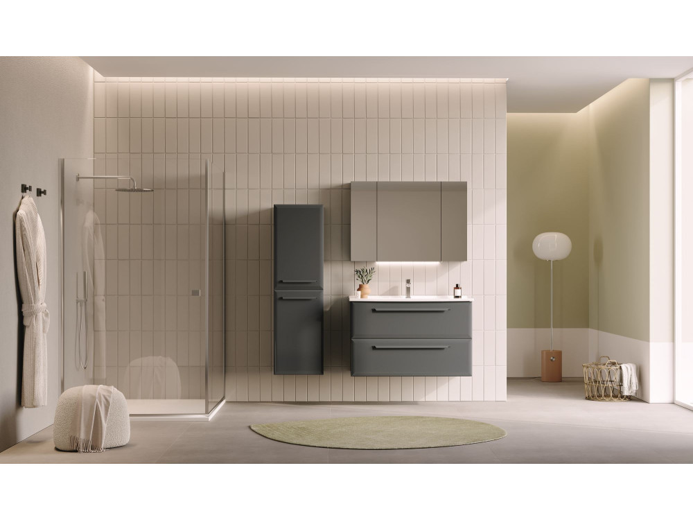 Mobile lavabo "Nuvola 100 v2" - 100 x 50 x 62 cm - Antracite