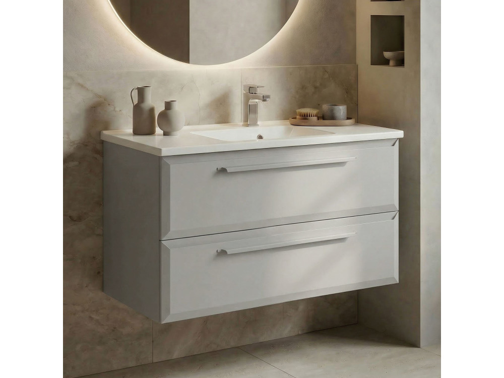 Mobile lavabo "Nuvola 100 v2" - 100 x 50 x 62 cm - Cashmere