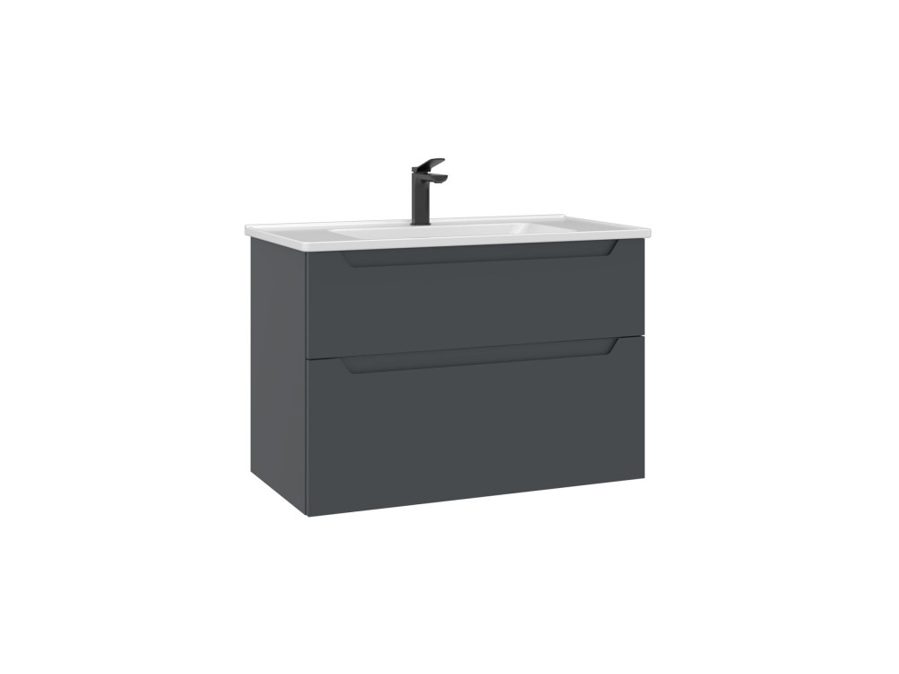 Mobile lavabo "Messina 85 v2" - 85 x 45 x 55 cm - Antracite opaco