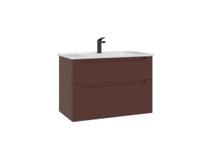 Mobile lavabo "Messina 85 v2" - 85 x 45 x 55 cm - Rosso opaco