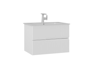 Mobile lavabo "Moonlight 70 v2" - 71 x 51 x 51 cm - Bianco opaco