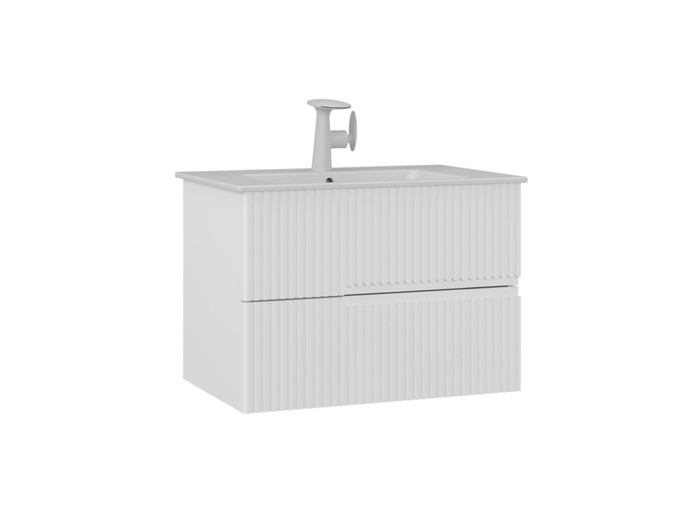 Mobile lavabo "Moonlight 70 v2" - 71 x 51 x 51 cm - Bianco opaco