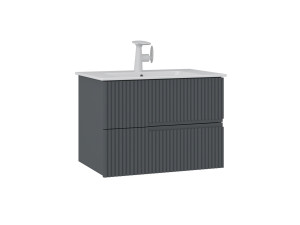 Mobile lavabo "Moonlight 70 v2" - 71 x 51 x 51 cm - Antracite opaco