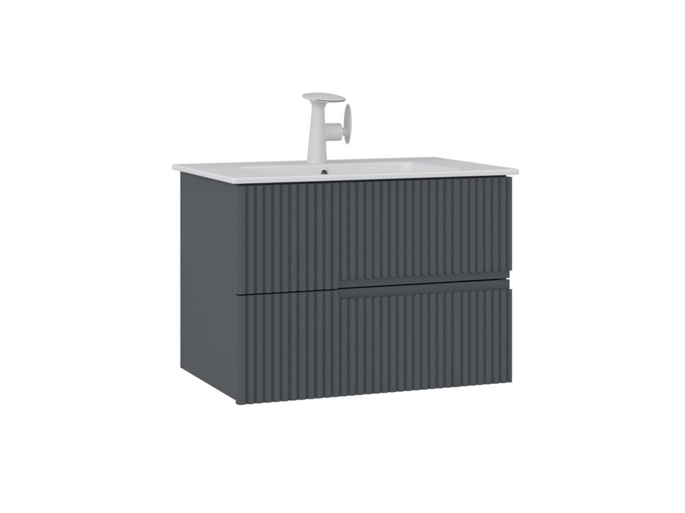 Mobile lavabo "Moonlight 70 v2" - 71 x 51 x 51 cm - Antracite opaco