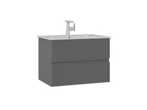 Mobile lavabo "Moonlight 70 v2" - 71 x 51 x 51 cm - Grigio opaco