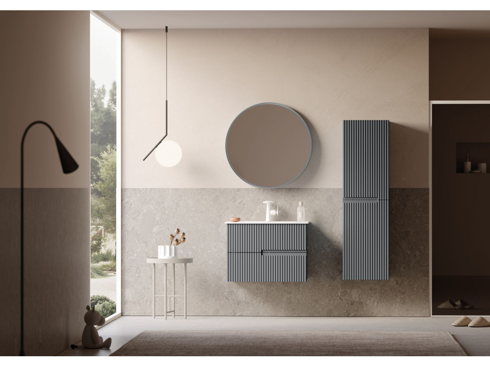 Mobile lavabo "Moonlight 70 v2" - 71 x 51 x 51 cm - Grigio opaco