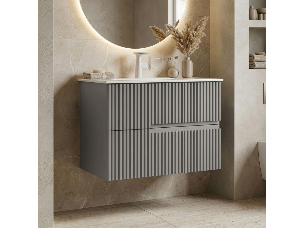 Mobile lavabo "Moonlight 70 v2" - 71 x 51 x 51 cm - Matte Mink