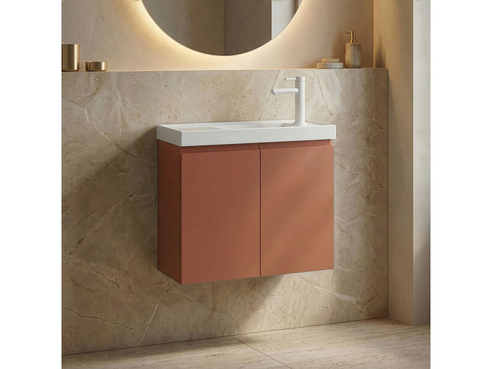 Mobile lavabo "Ferla 60" - 60 x 22 x 50 cm - Cinnamon opaco