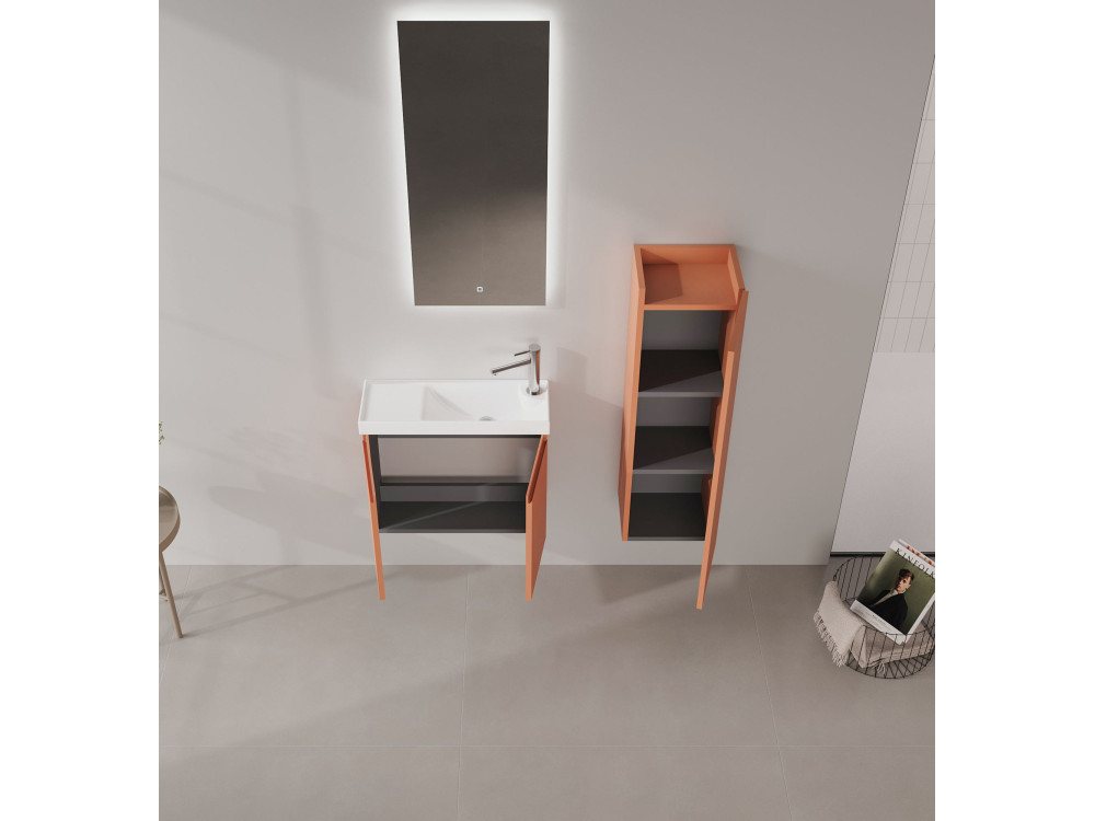 Mobile lavabo "Ferla 60" - 60 x 22 x 50 cm - Cinnamon opaco