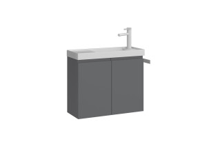 Mobile lavabo "Ferla 60" - 60 x 22 x 50 cm - Grigio opaco