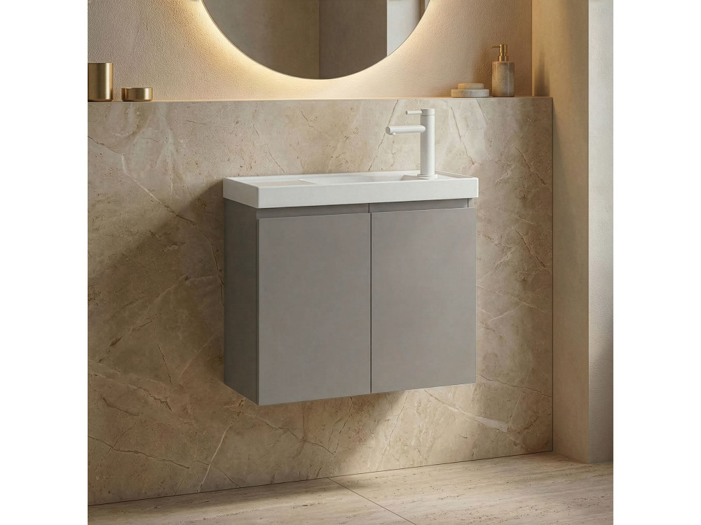 Mobile lavabo "Ferla 60" - 60 x 22 x 50 cm - Matte Mink