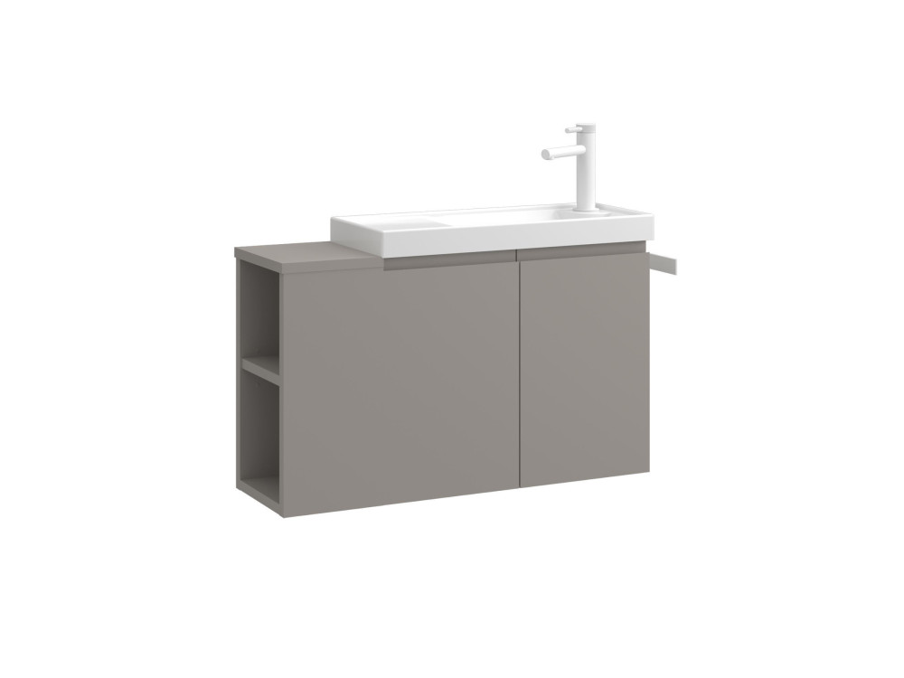 Mobile lavabo "Ferla 80" - 80 x 22 x 45 cm - Matte Mink
