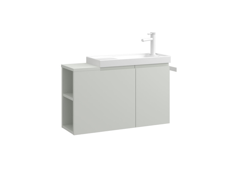 Mobile lavabo "Ferla 80" - 80 x 22 x 45 cm - Cashmere opaco