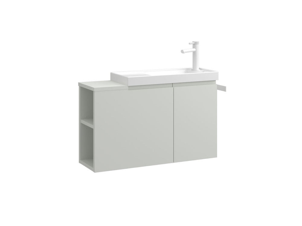 Mobile lavabo "Ferla 80" - 80 x 22 x 45 cm - Cashmere opaco