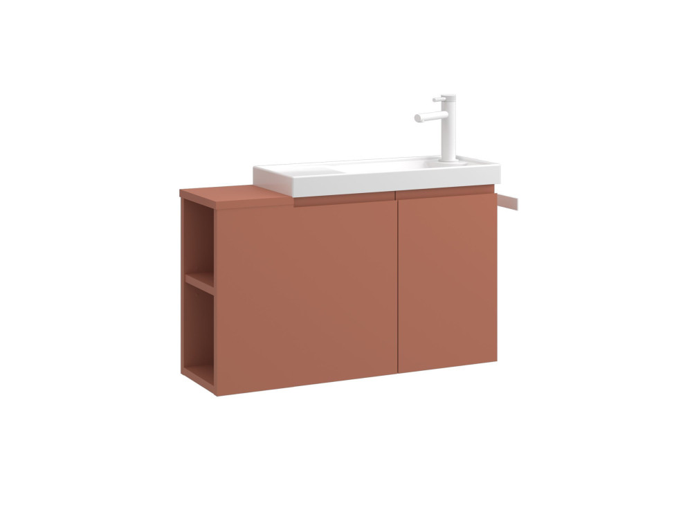 Mobile lavabo "Ferla 80" - 80 x 22 x 45 cm - Cinnamon opaco