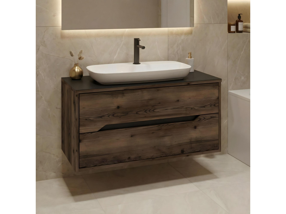 Mobile lavabo "Galia 100 v2" - cm - Noce scuro