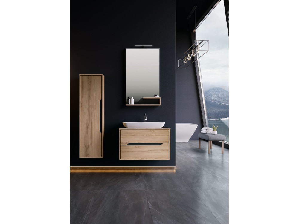 Mobile lavabo "Galia 80 v2" - 80 x 50 x 50 cm - Rovere