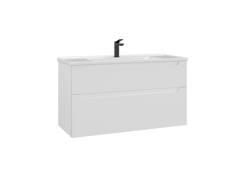 Mobile lavabo "Messina 100 v2" - 100 x 45 x 55 cm - Bianco opaco
