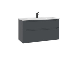 Mobile lavabo "Messina 100 v2" - 100 x 45 x 55 cm - Antracite opaco