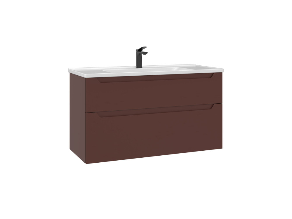 Mobile lavabo "Messina 100 v2" - 100 x 45 x 55 cm - Rosso opaco